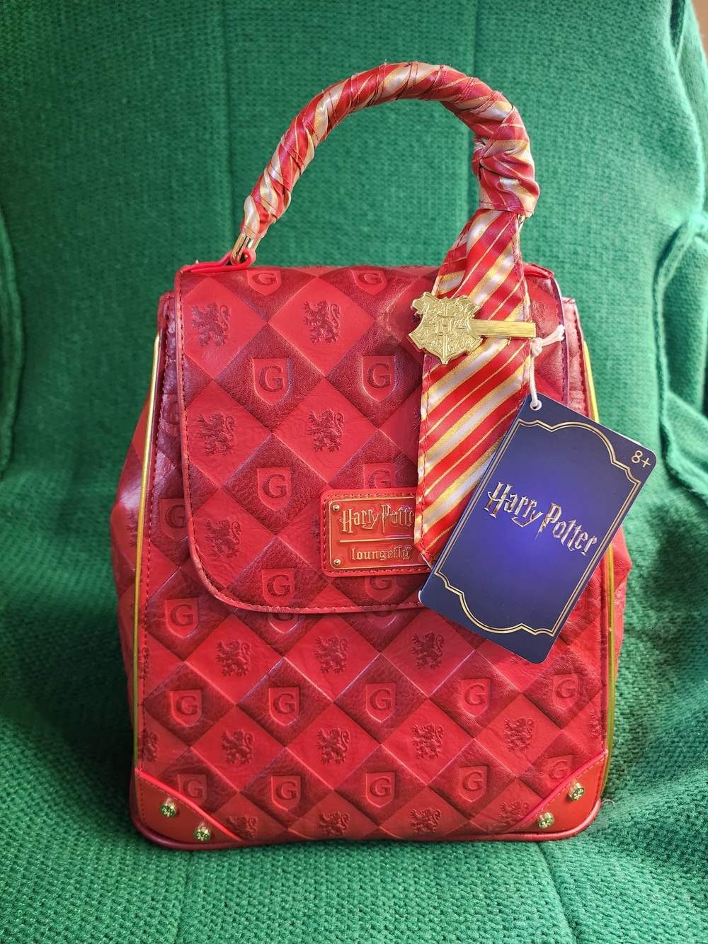 Loungefly Red Quilted Gryffindor Satchel with Scarf Accent